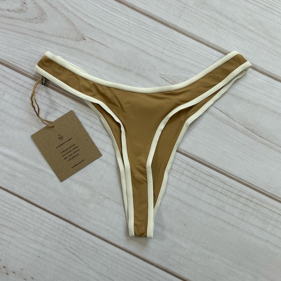 Stone Fox Moon Bikini Bottom - Tannin - Small -‎ New With Tags - Picture 2 of 6